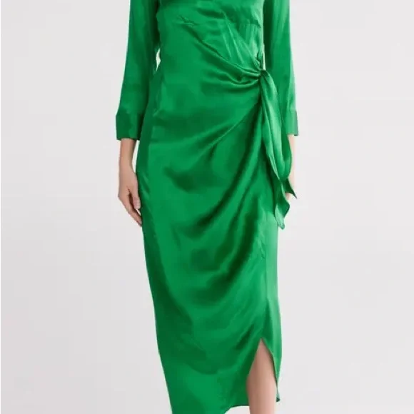 L'AGENCE | Dresses | 725 Lagencekadi Long Wrap Dress Size 8 | Poshmark